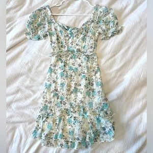Kiss The Sky Floral Tiered Mini Dress